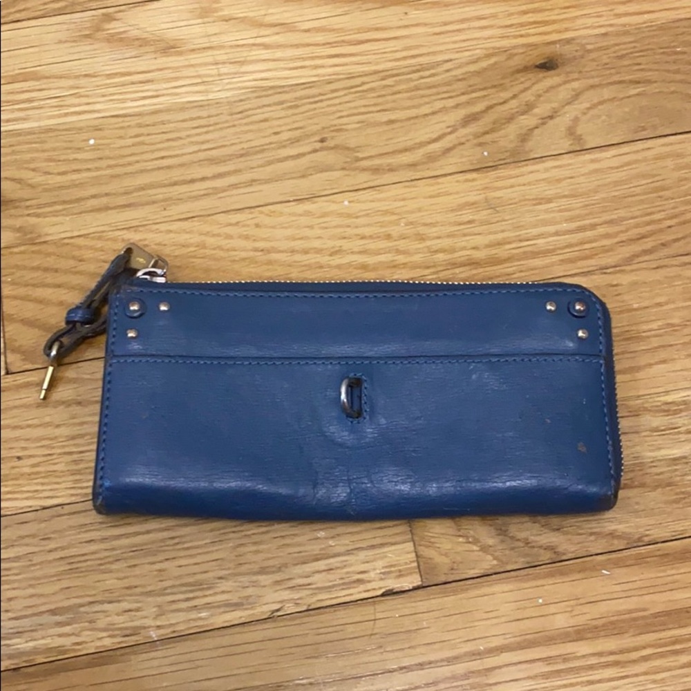 CHLOE Padlock Paddington Blue Zip Key Wallet